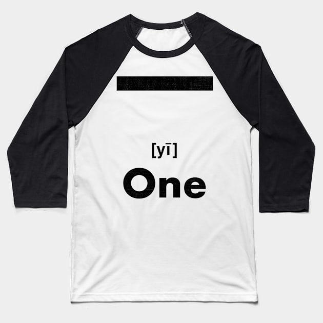 One Chinese Character (Radical 1) Baseball T-Shirt by launchinese